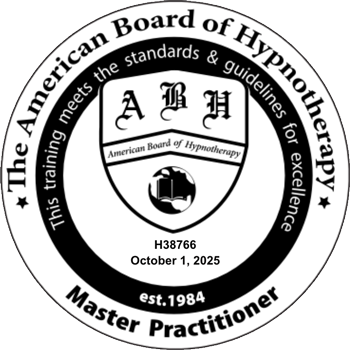 The american board of hypnotherapy logo.